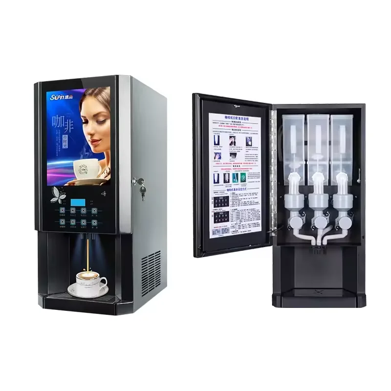 

Smart Touch Screen Fully Automatic Milk Tea Instant Coffee Vending Machine For Business