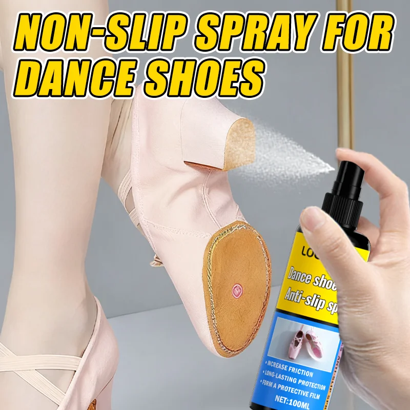 Shoe Anti-Slip Spray 100ml - Enhances Traction, Long-Lasting Grip, Easy Apply, Dance Shoe Essential, Non-Toxic Formula