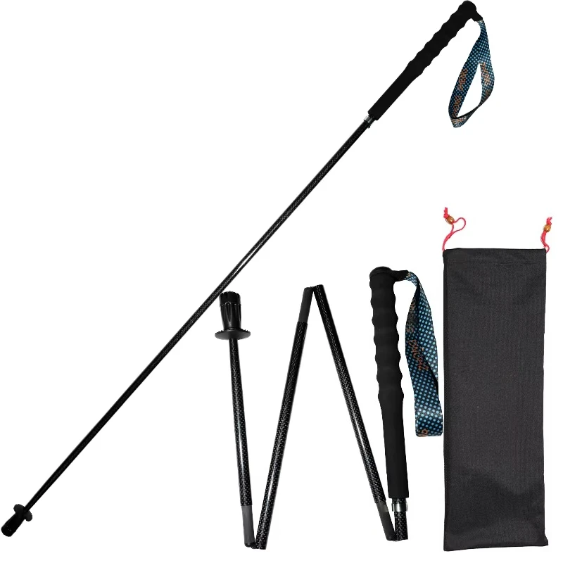 

Carbon Fiber Trekking Poles Lightweight Hiking Sticks EVA Grip Rubber Tip for Camping Trail Mountaineering Walking