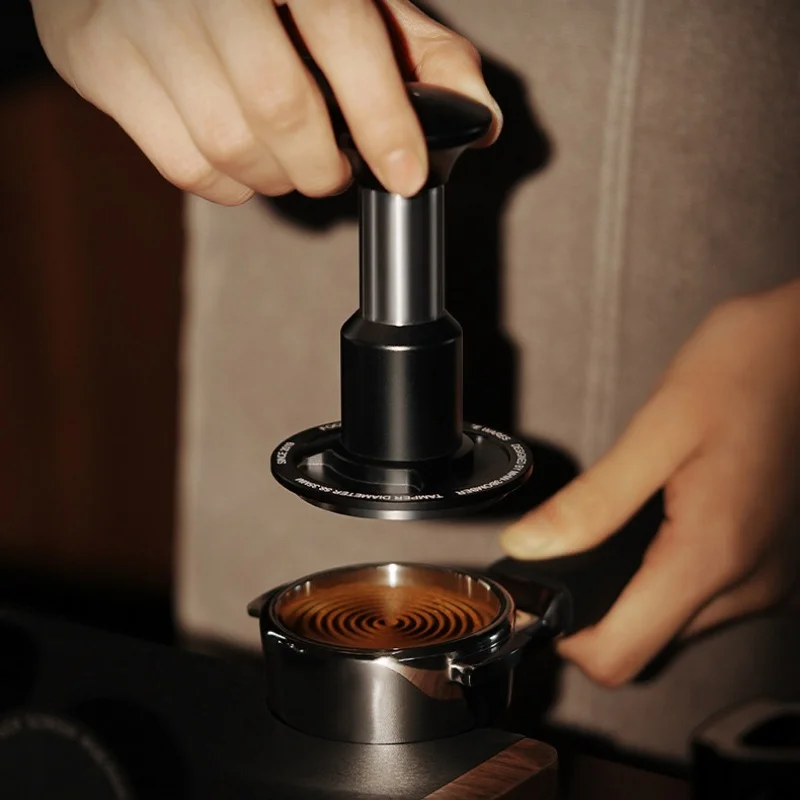 MHW-3ER Knight Impact Tamper 58mm 4-Spring Espresso Tamper with 30lbs Pressure Feedback Coffee Tamper for Precise Coffee Tamping