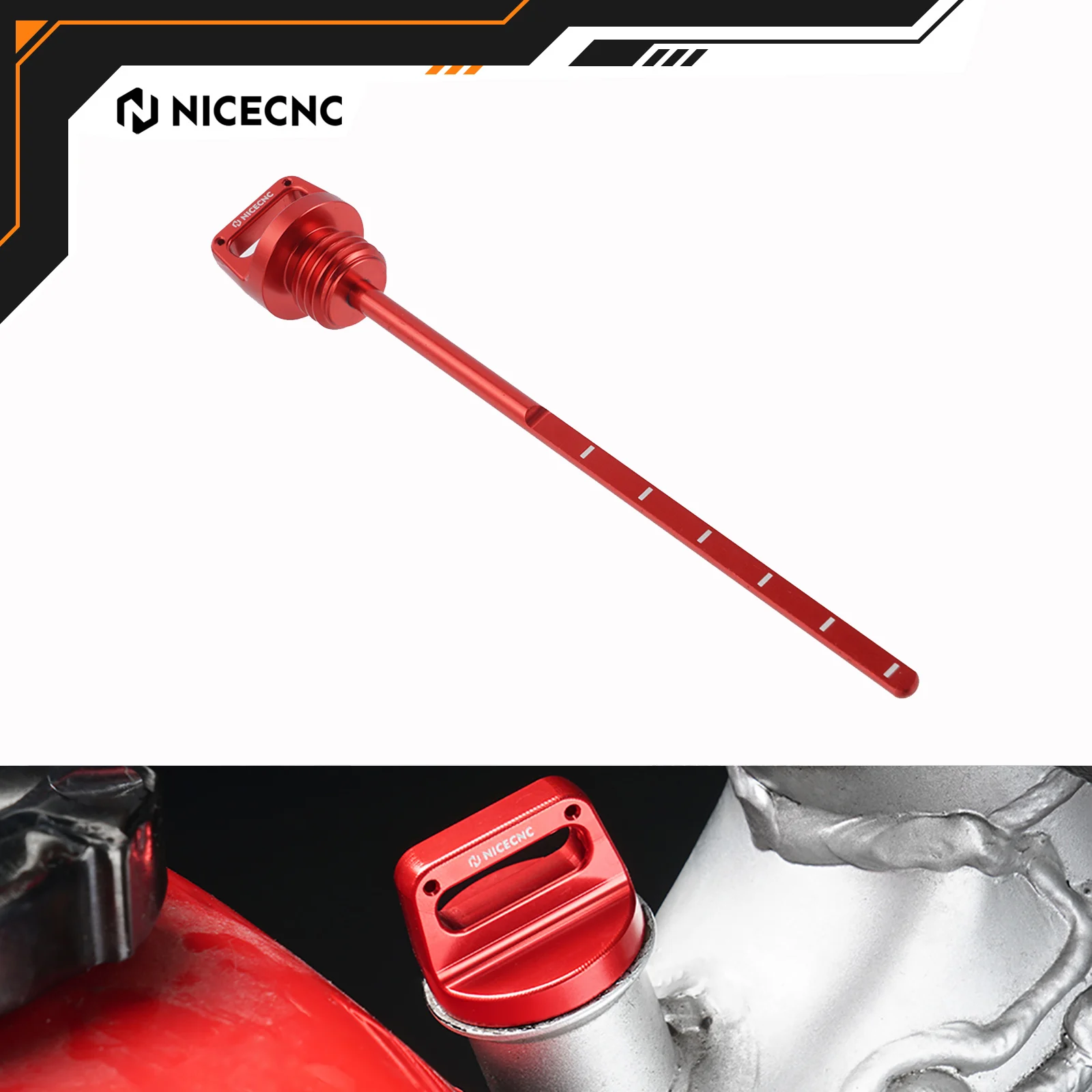 

NICECNC For Honda XR650L XR 650L 650 L 1993-2025 2024 XR600R XR 600R 600 R 1983-2000 T6 Aluminum Engine Oil Dipstick Stick Plug