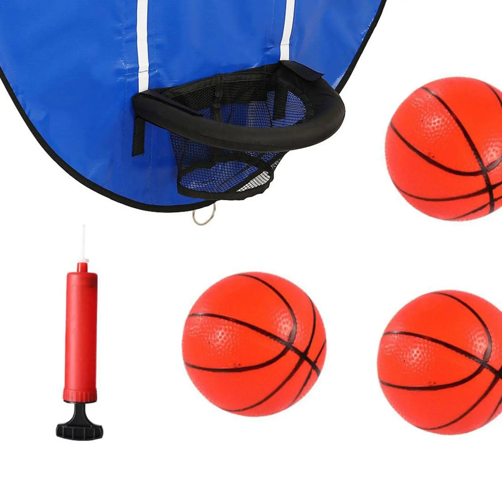 Mini Trampoline Basketball Hoop for Outdoor with Mini Basketballs Kids Trampoline Attachment Accessory Basketball Rack