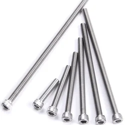 1-10Pcs Din912 M3 M4 M5 M6 M8 M10 * L 50x55-150mm 304 Stainless Steel Full Tooth Cup Head Hexagon Socket Screw