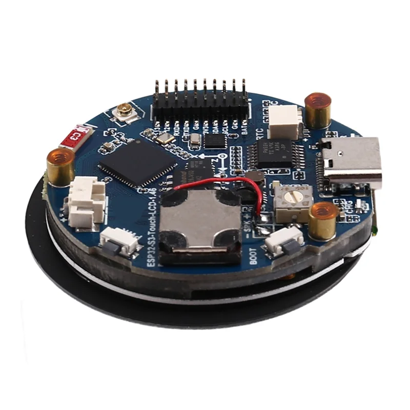 لوحة تطوير LCD مستديرة من Xiaozhi Deepseek AI Chat مقاس 1.46 بوصة ESP32 S3، ميزات صوت SD/MP3، LVGL، منفذ البطارية - الإصدار B