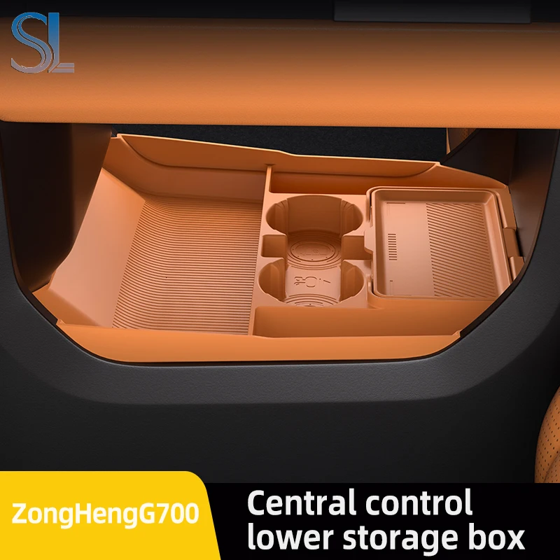 

For 2025 2026 JETOUR G700 Storage Box Center Armrest Hidden Box Cup Holder Organizer Interior Accessories
