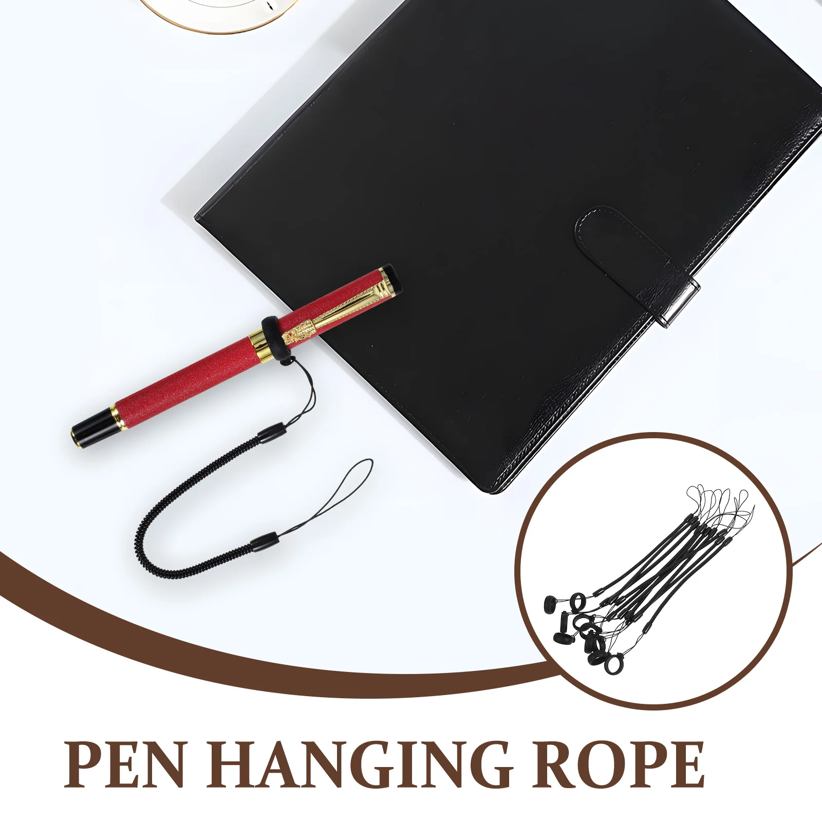 10 قطعة بخط اليد مكافحة خسر حبل مطاطا لقلم ستايلس قابل للسحب الربيع حبل تمتد حزام الجدول القلم الحبل المعصم #5