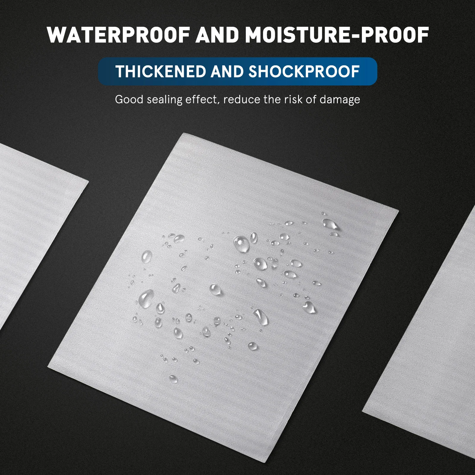 100 Pcs Foam Packing Clear Plates Wrap Packaging Tableware Moving Supplies White