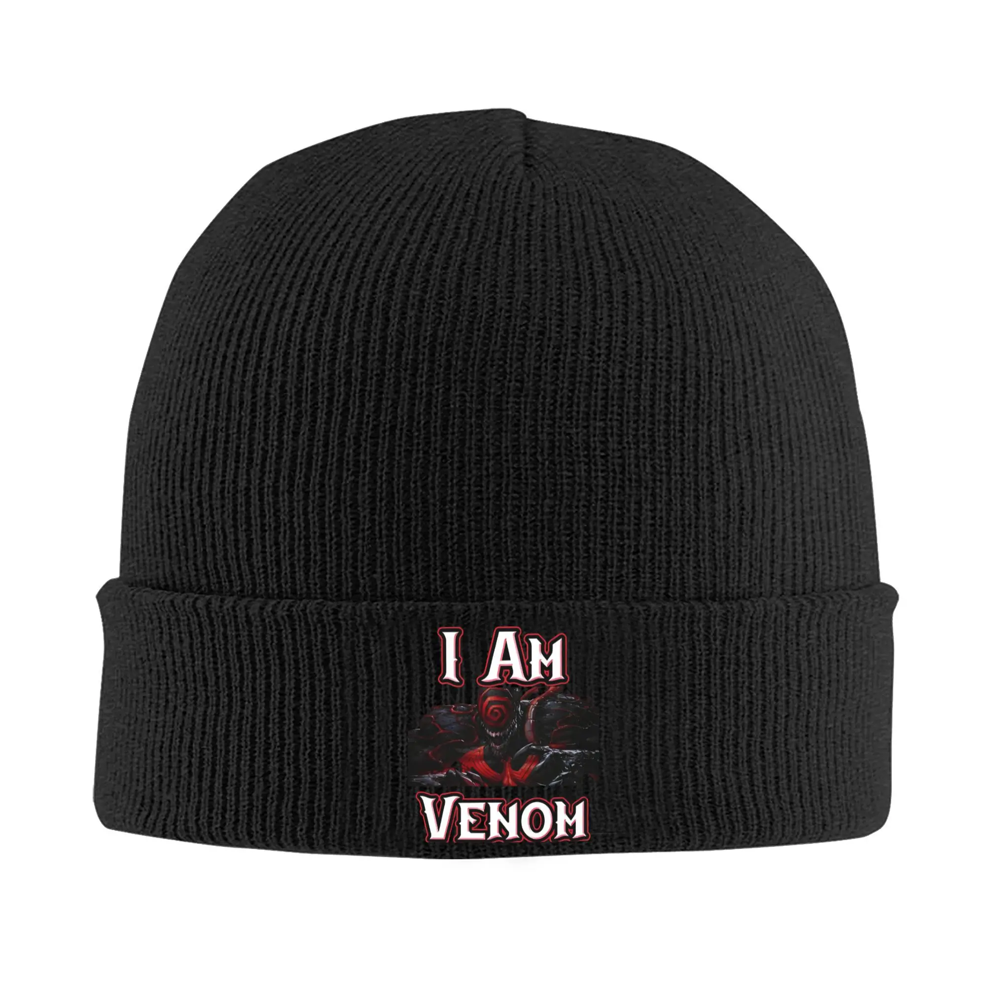 I AM Venom Hats Autumn Winter Beanie Warm  Cap Men Women Acrylic Skullcap