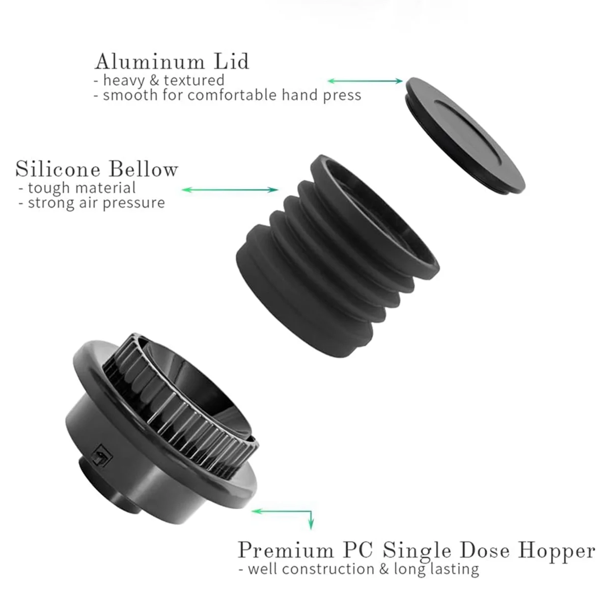 AT54 Single-Dose Hopper Silicone Bellows Compatible with Espresso Machine Smart Grinder Coffee Accessories