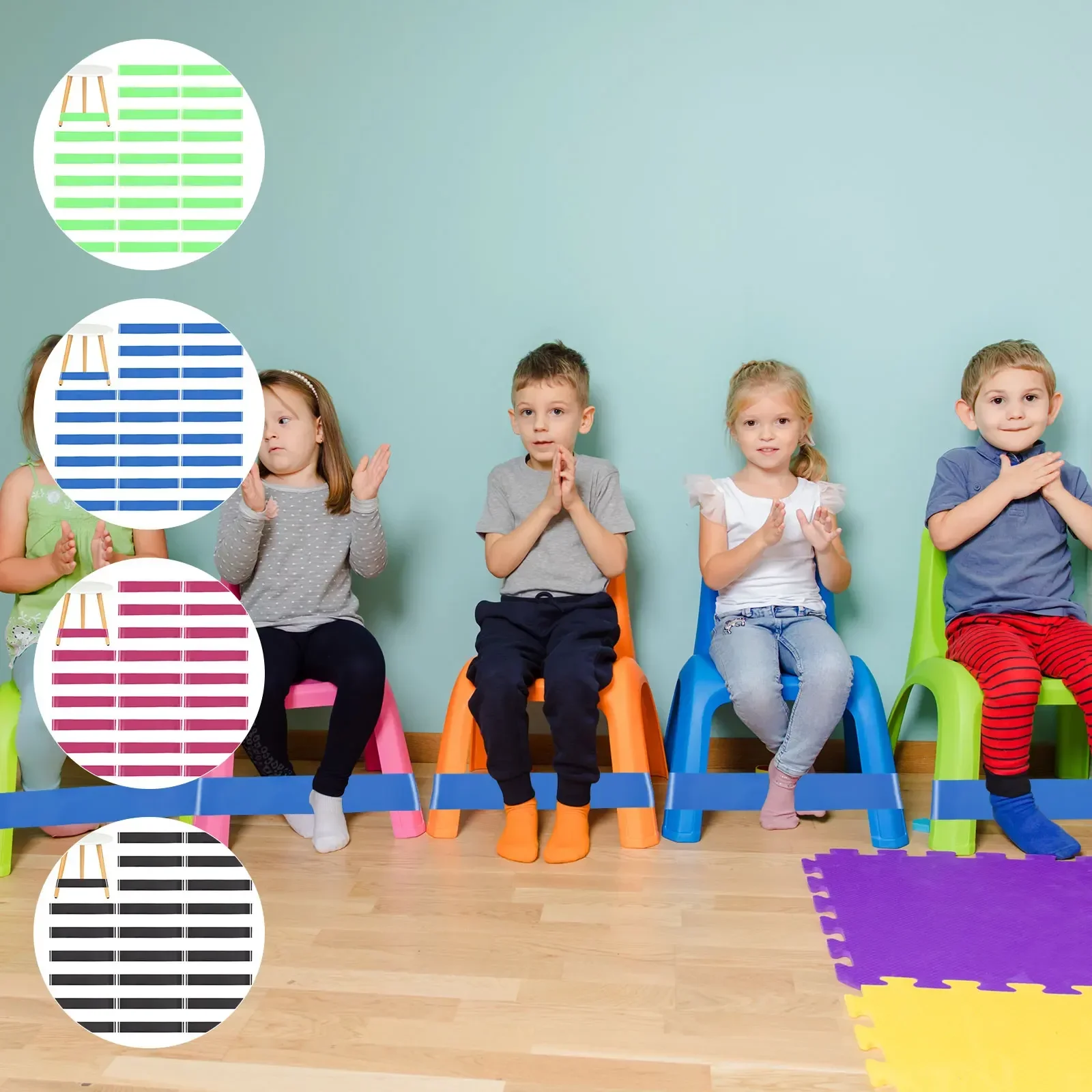 Bandes de Chaise pour Enfants, 24 Pièces, Flexibles, Anti-Irritation, Pliables, Sensorielles