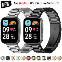 22mm Stainless Steel Strap For Redmi Watch 3 Active Metal Replacement Bracelet For Redmi Watch 3 Lite/5 Lite/5 Active Watchband