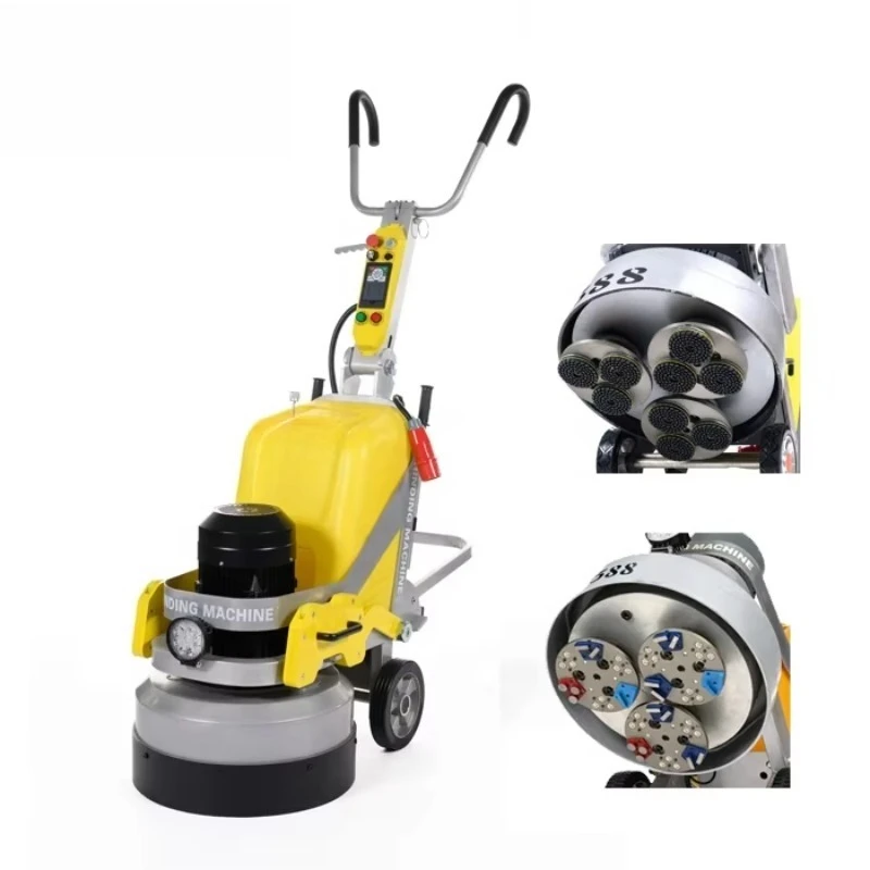 Single phase 7.5kw 220V 380v dry and wet epoxy terrazzo cement concrete polishing machine concrete ground crusher with vacuum