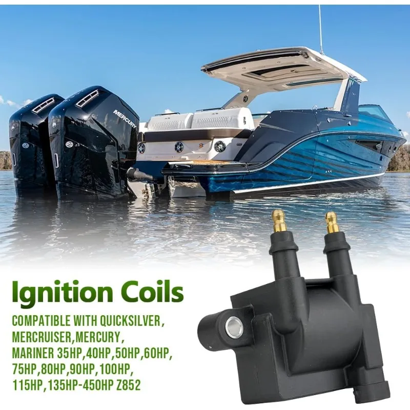 For 300-8M0044991 Outboard Engine Ignition Coil Replacement 8M0029482, 8M0044991 Fit for Mercury，Mercruiser，Mariner，Quicksilver