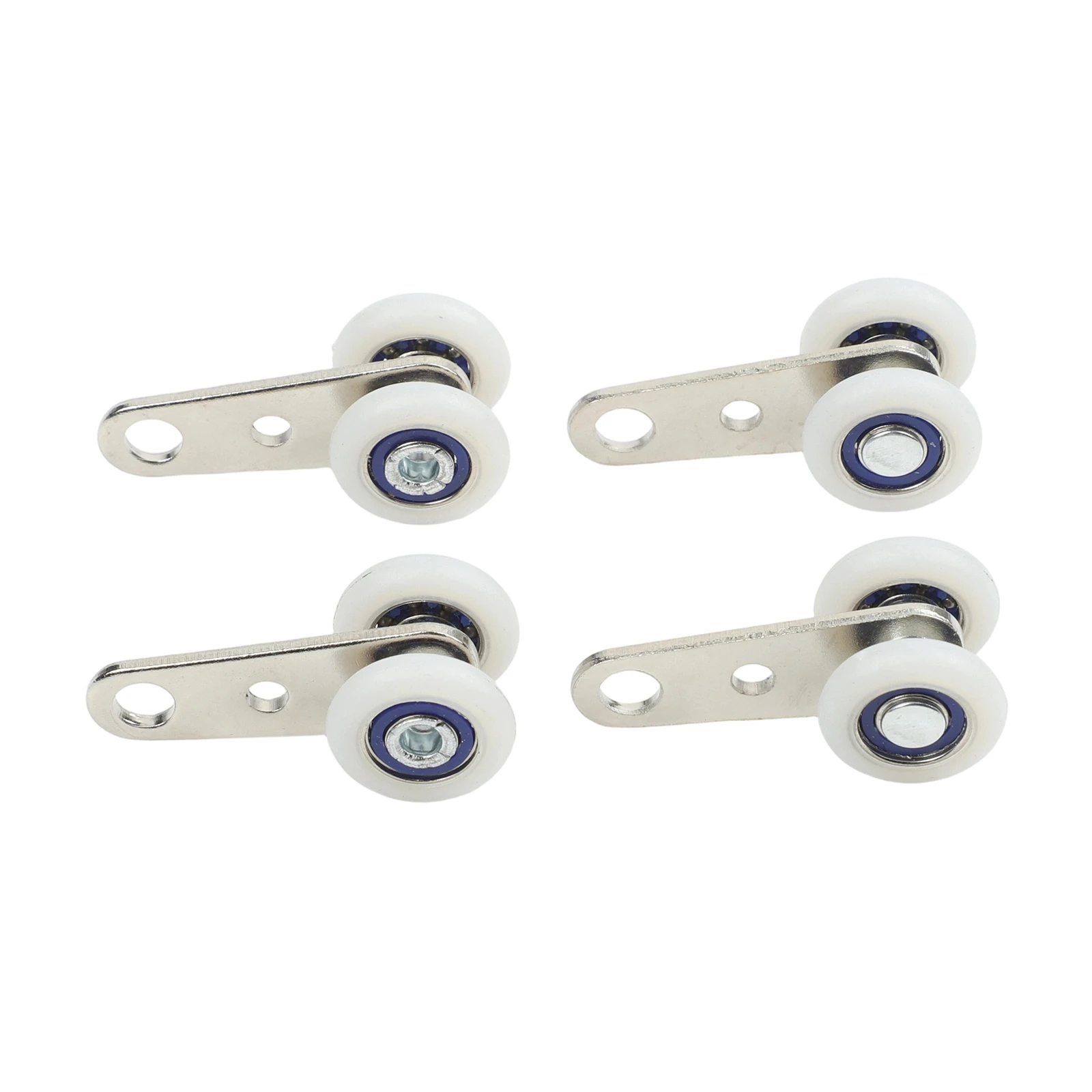Sliding Door Pulley Block with Metal Bearings and Plastic Wheels for Quiet Sliding in Cabinet and Wooden Door Applications