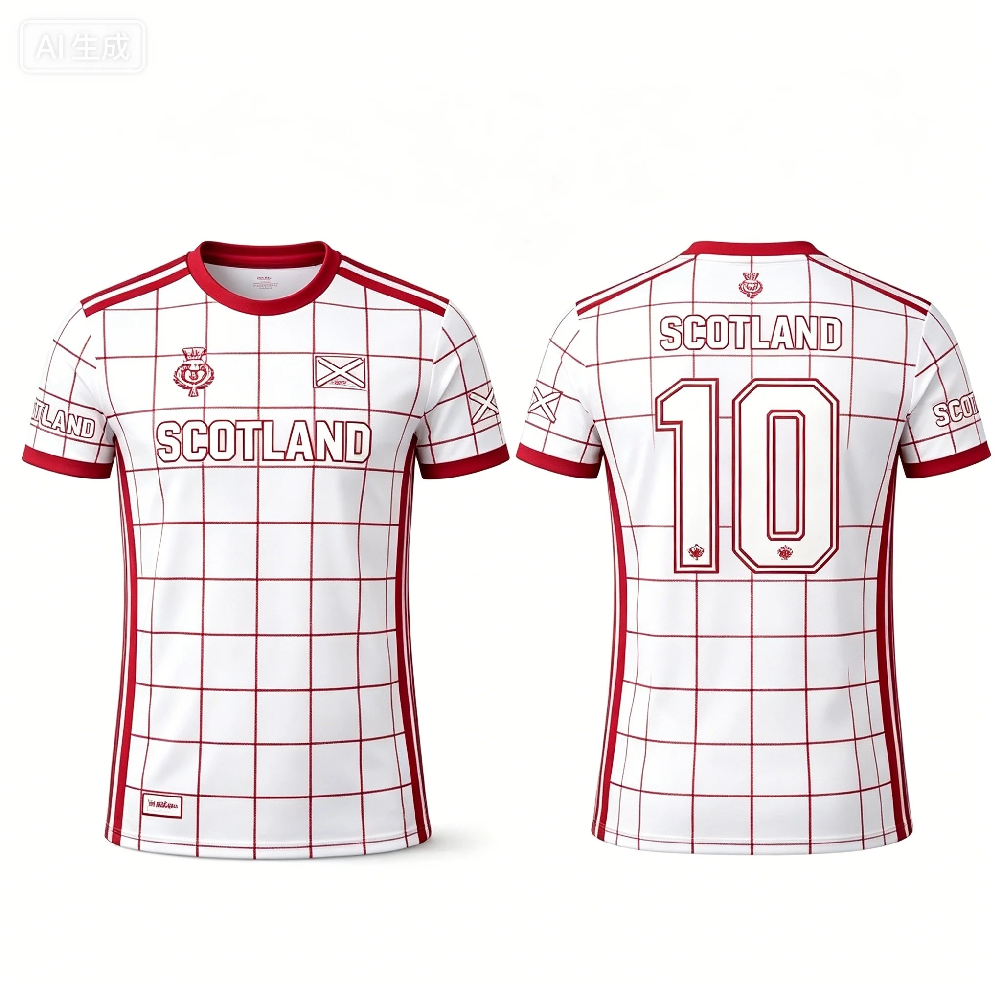 Scotland National Team Football Jersey Short-sleeve Sports Shirt for Match Training Fan Souvenir view 2