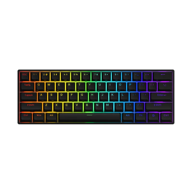 Akko 3061S-HE Black Shine-Through Wired Mechanical Keyboard RGB Magnetic Switch 8K Hz Polling Rate Rapid Trigger Gaming Keyboard