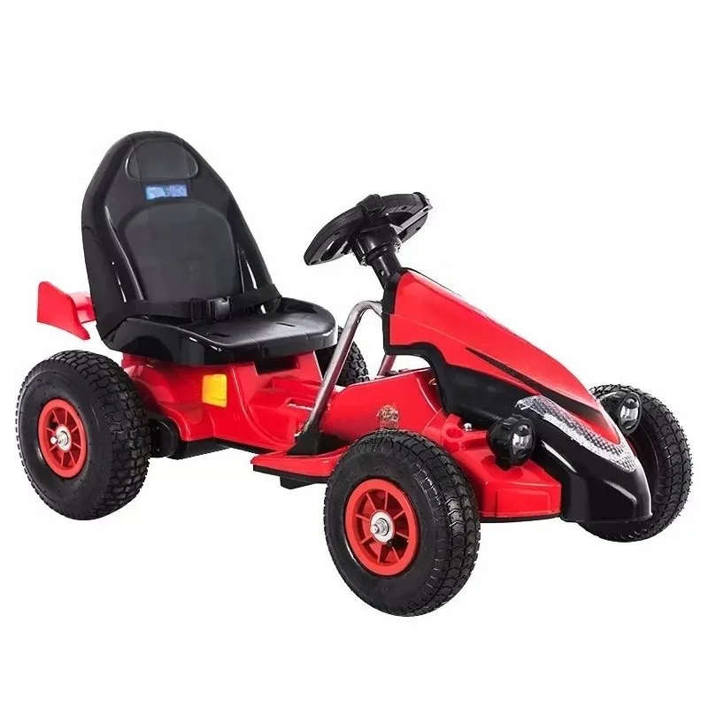 New electric car double drive four-wheel kart remote control toy electric car inflatable wheel