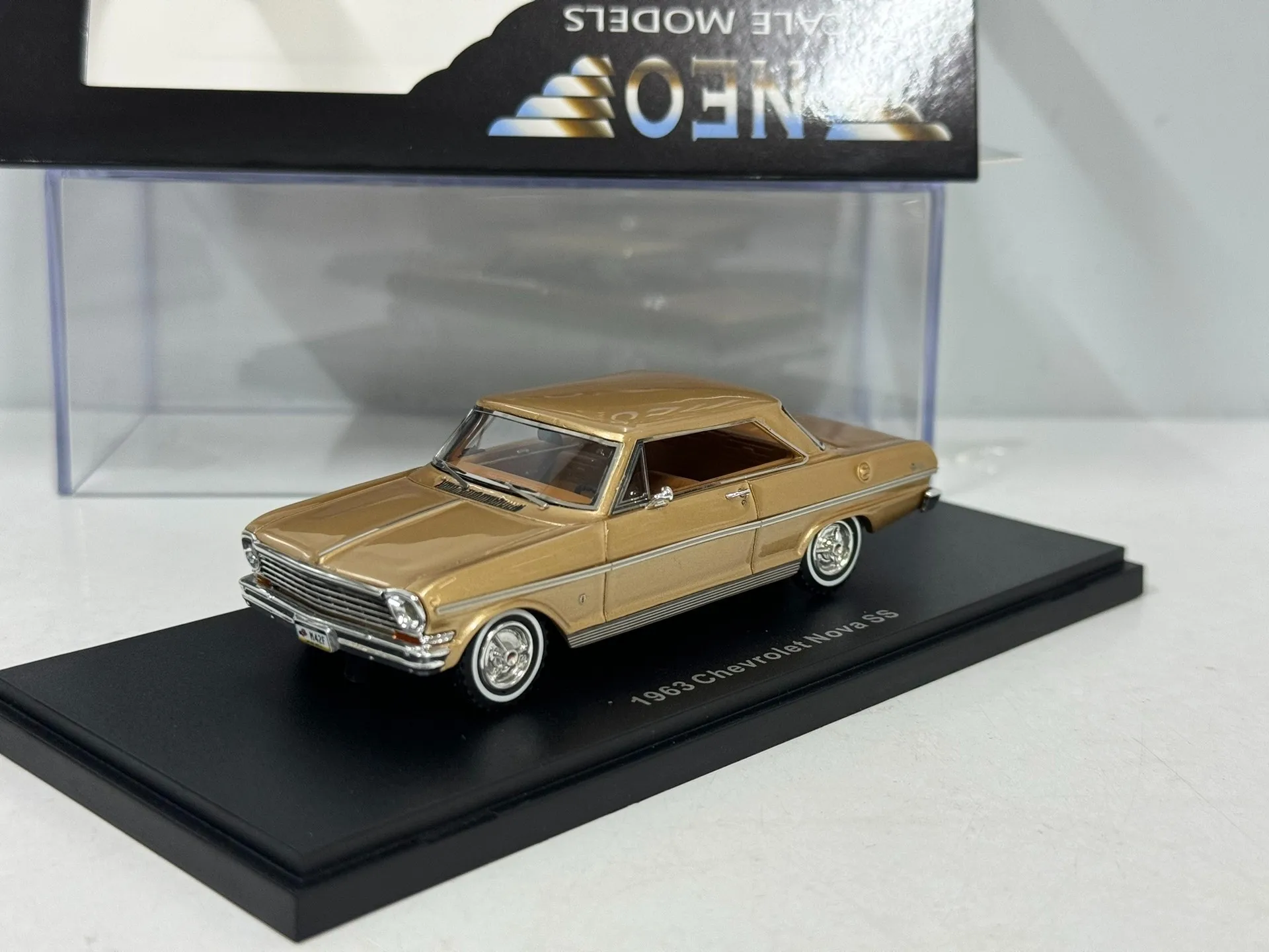 Diecast NEO 1/43 Scale 1963 Chevrolet Nova SS Car Model Collectible Toy Gift Souvenir Display Ornament