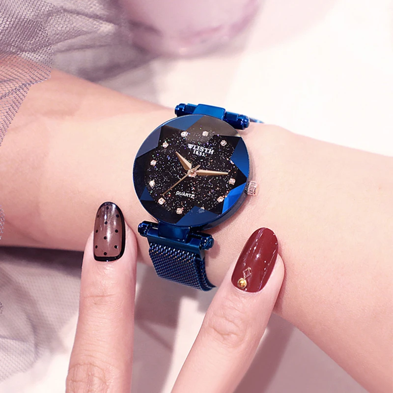 CQ240 Leisure and Fashion Women watch Starry Sky Fashion Magnetic Strap Quartz Watch Waterproof Clock Gift watches for woman