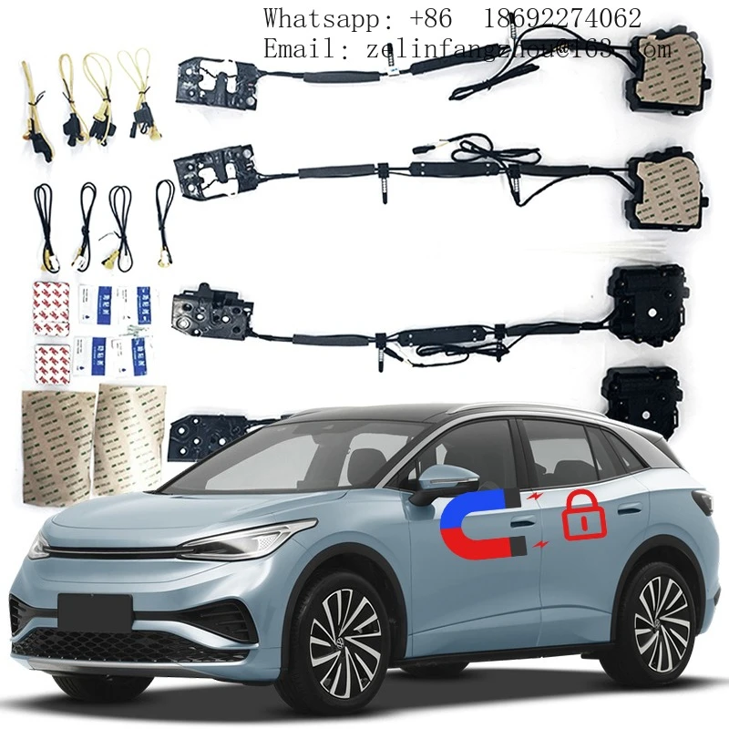 For VW ID.4X Electric Suction Door Original Mechanical Lock Modified To Electronic Lock Soft Close Power-Closing For Volkswagen