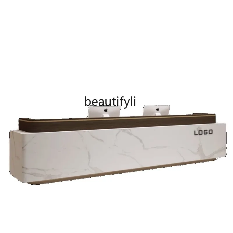 

Company Reception Desk Lobby Bar Simple Modern Beauty Salon Hotel Consultation Cashier Service Desk