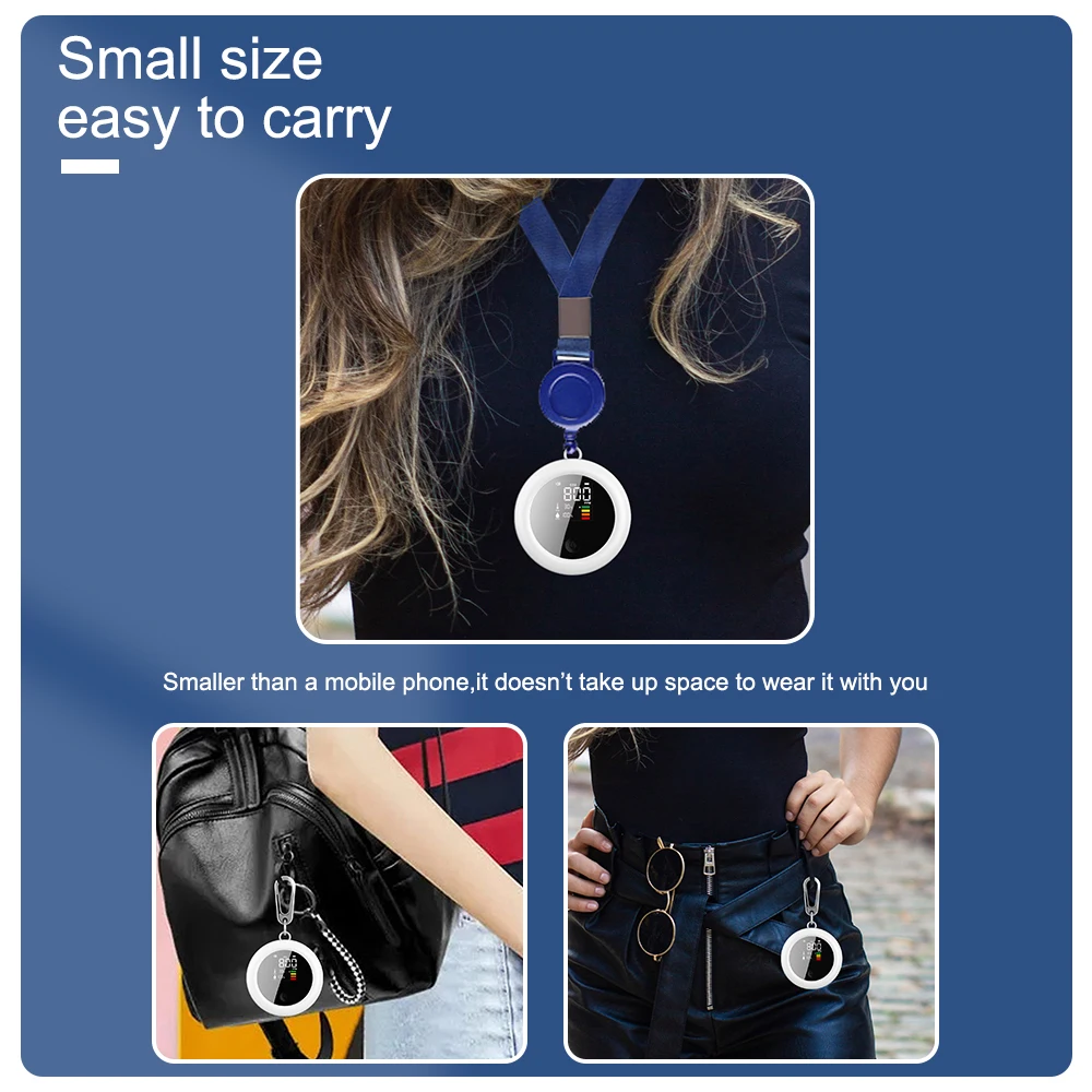 Loa Di Động 3 In 1 Chất Lượng Không Khí Màn Hình CO2 Cảm Biến Nhiệt Độ Độ Ẩm Máy Mini Mét Với Màn Hình Hiển Thị LCD Màn Hình Sạc