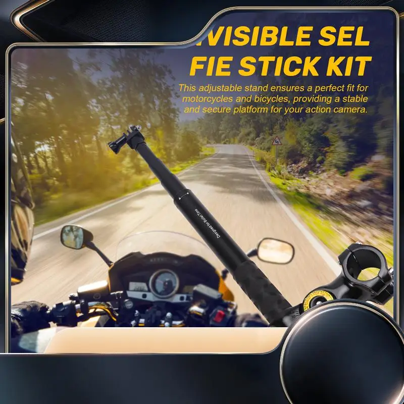 Adjustable Handlebar Bracket Mount For Insta360, Gopro Motorcycle Bicycle Invisible Selfie Stick
