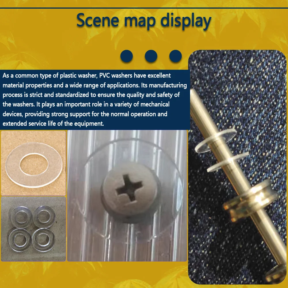 M1.2~M12 PVC Hard Washer Transparent High Temperature Resistance Clear Plastic Insulation Gasket Shockproof or Leakproof washers