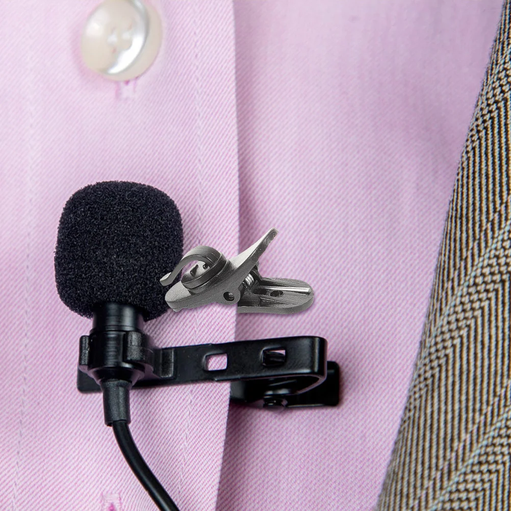 

15pcs Microphone Clips Small Plastic Mic Clip For Wire Management Cable Holder For Recordings Meetings Microphone Accessories