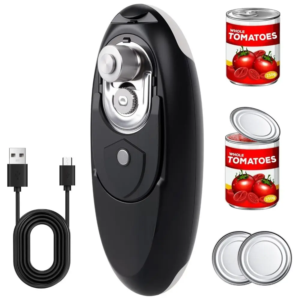 High Quality Rechargeable Electric Can Opener Portable One Touch Automatic Can Opener Kitchen Gadgets Seniors