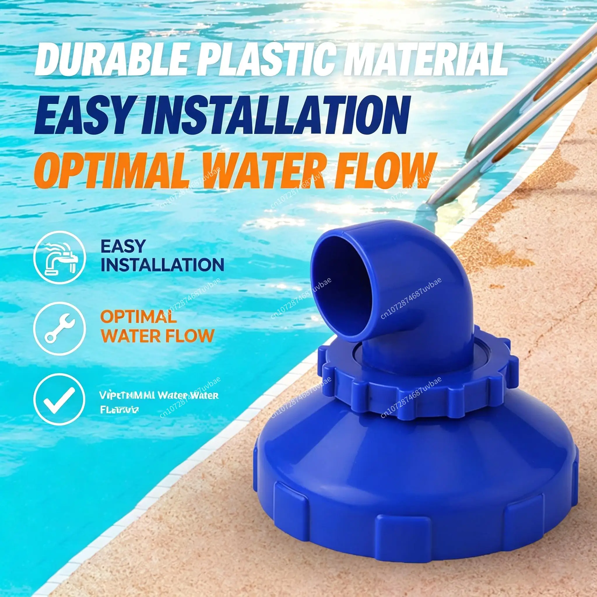 Adjustable Swimming Pool Inlet Nozzle Replacement Part For Enhanced Water Circulation Durable Plastic Fitting For Swimming Pools