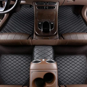 5 pcs Dwaterproof leather rugs universal car water Auto foot cushion cushion cushion interior rug interior accessories 10 Main Sales Waterproof Carpet for Cars - №1