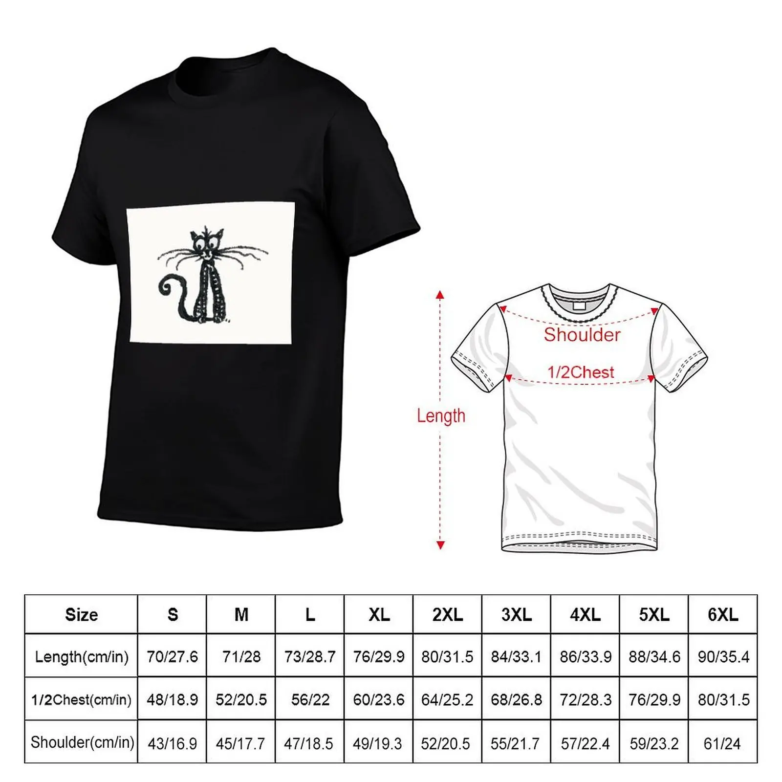 Scared-y cat T-Shirt vintage graphic tee cute tops mens clothing