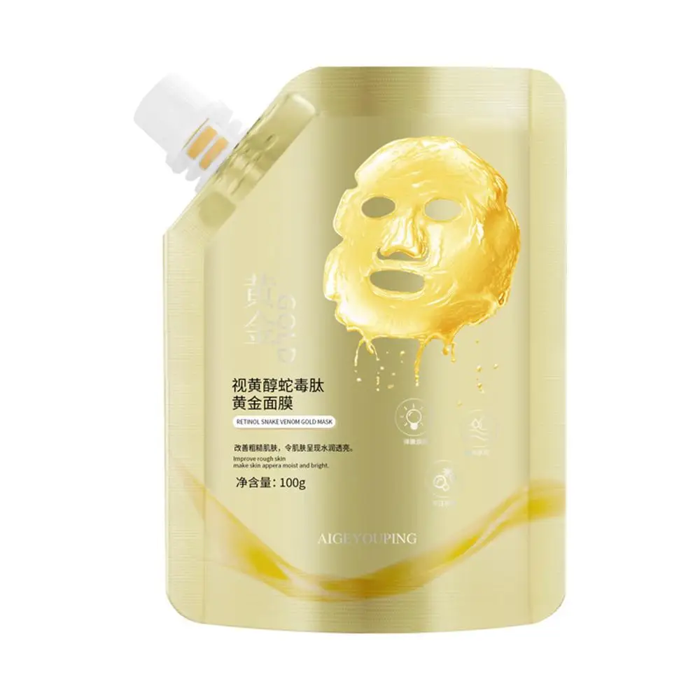 Retinol Schlangen peptid Gold maske feuchtigkeit spendendes feuchtigkeit spendendes Gesicht auftragen Anti-Hautalterung Festigkeit Peel-Off aufhellen Masken creme g6l7