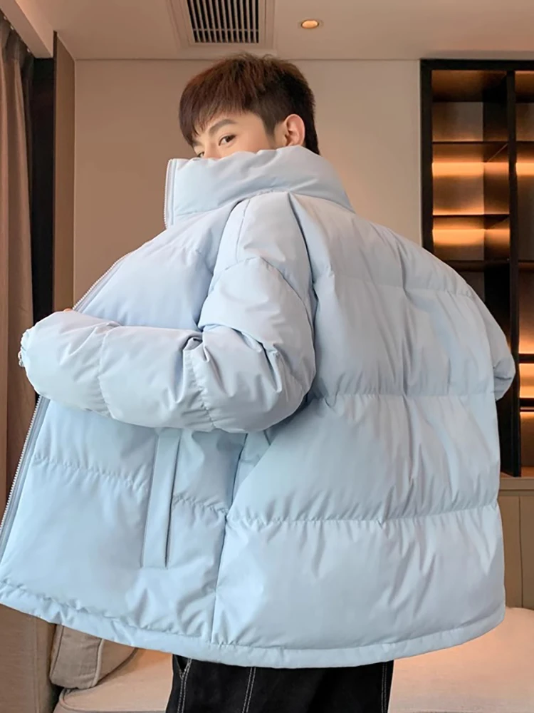 

Зимняя утепленная хлопковая куртка для мужчин: модная, теплая, свободного кроя, морозостойкая, прочная, на молнии, с длинными рукавами