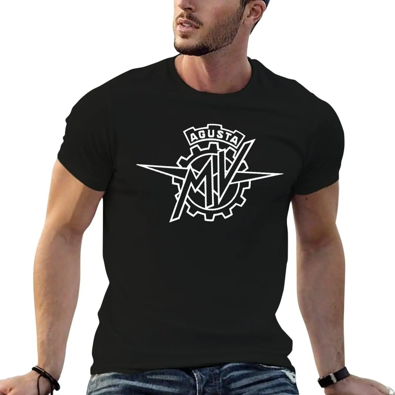 

MV Agusta T-Shirt black cotton t-shirt plain for man package mens graphic t shirts t shirts cotton 100% T-Shirt