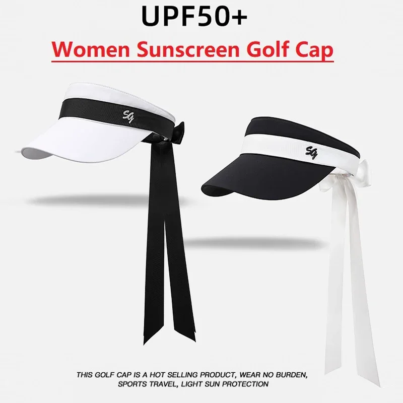 SG New Golf Hat Women Spring Summer Breathable Empty Top Hats Ladies Sun Visor Golf Cap Sports Tennis Ruuning Sunshade Cap