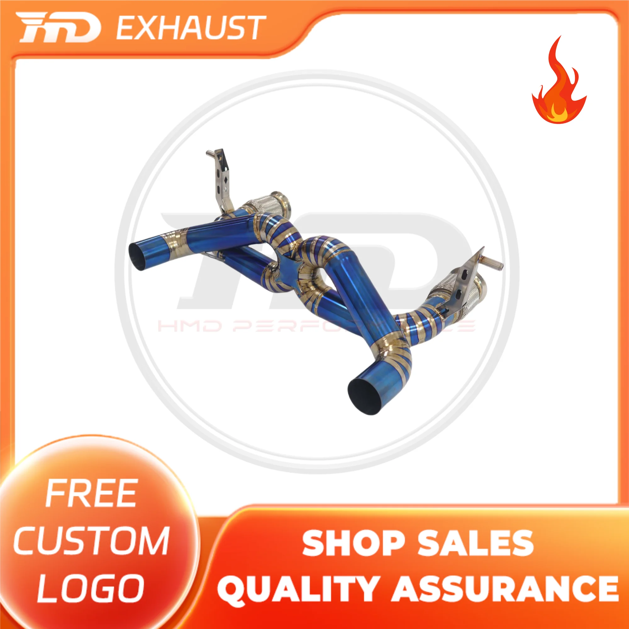 

HMD Hot sale Titanium Exhaust System High Performance Catback for Lamborghini Huracan STO EVO Universal without Valve