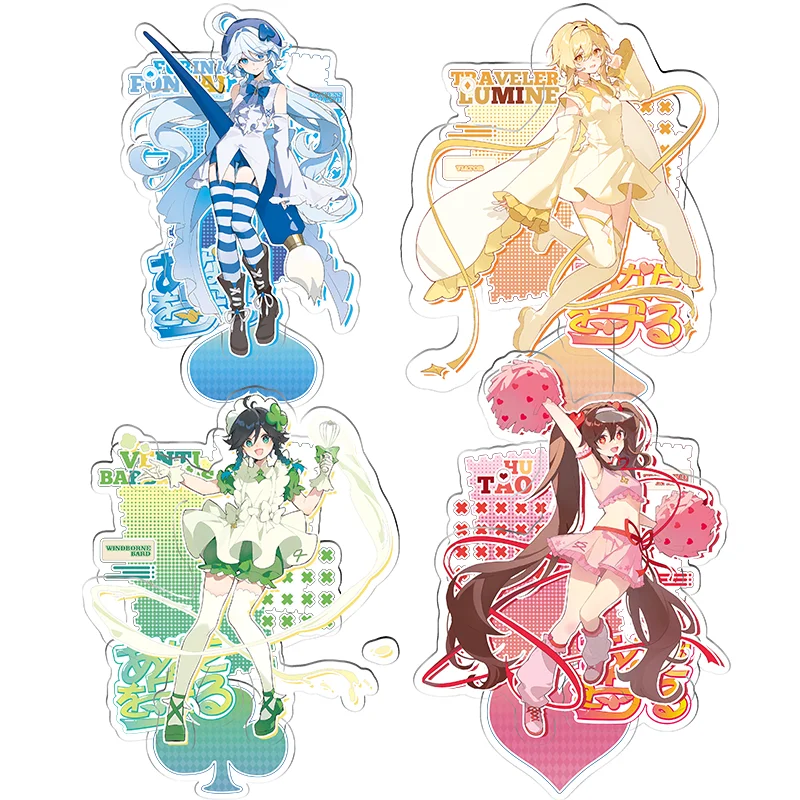 

Genshin Impact Furina Venti Anime Figure Acrylic Stand HuTao Lumine Model Plate Desk Decor Standing Sign For Fans Gift