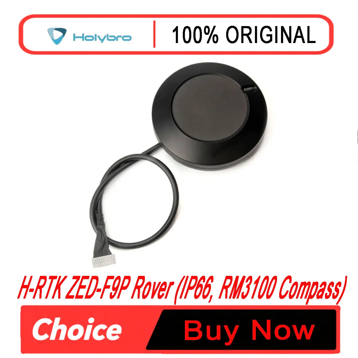 H-RTK ZED-F9P High Precision RTK GPS Module Built-in RM3100 Compass Dual-Band Multi-GNSS IP66 Rated Rover for Drone