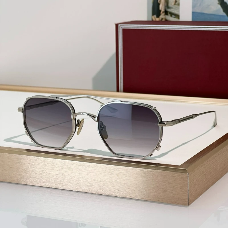 MARBOT Sunglasses Double Bridge Design Handmade Quality Alloy Rectangular Designer Brand Classic Alloy Glasses Outdoor UV400