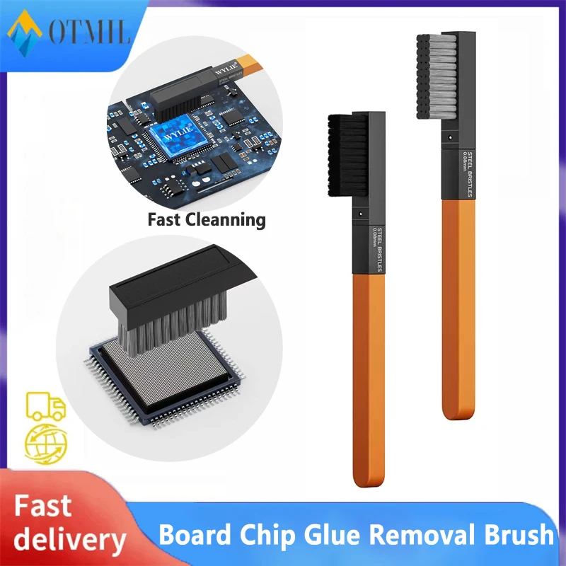 WYLIE 2 in 1 Brush For Motherboard Chip Glue Removal Brush Chip Pad Dust Cleaning Tin Removal Polishing Brush Repair Kit Tools