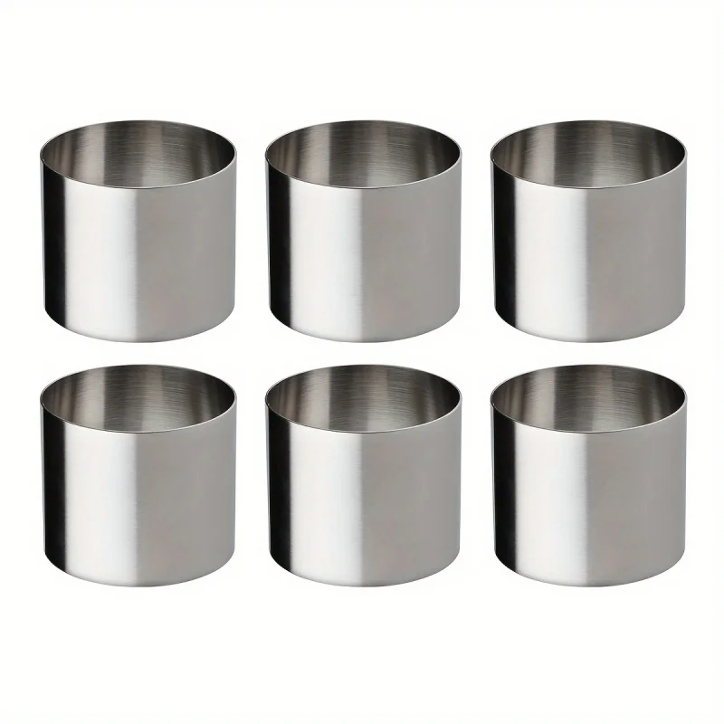 Round Cake Rings Mold,Mini Cake & Pastry Ring,Stainless Steel Mousse Dessert Rings Cake Biscuit Cutter Muffin Baking Molds
