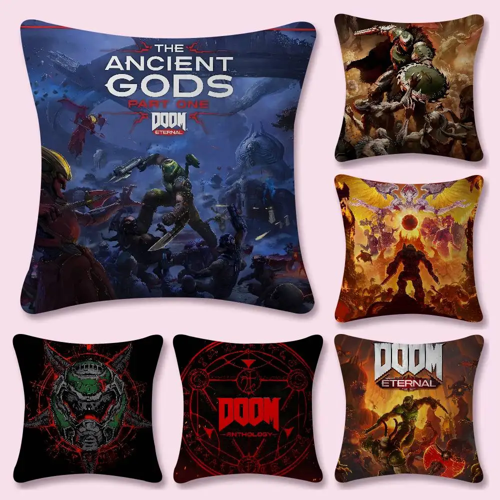 Games D-Doom E-Eternal Mini 45*45cm Cushion Cover Pillow Cover Decor Pillowcase Home Pillowcase For Couch Pillow