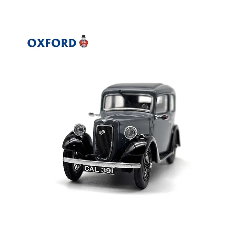 

OXFORD Diecast 1:43 Scale Austin Ruby Gray Alloy Retro Car Model Finished Product Simulation Toy Static Model Collection Gift