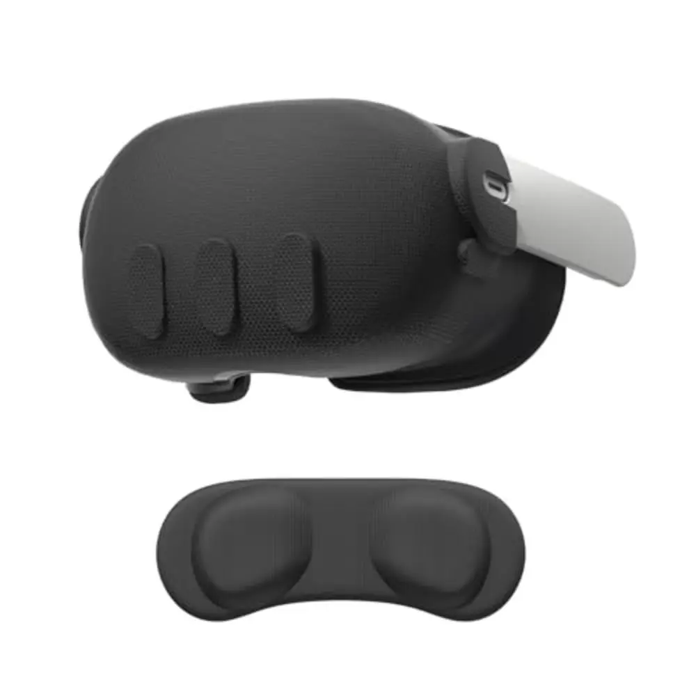 Anti-Dirty VR Lens Cover Portable Anti-Scratch Headset Lens Accessories Soft Black EVA Cover for Meta Quest 3