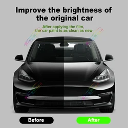 Pre-cut PPF Car Headlight Protective Film TPU For Tesla Model 3 Y X S 2020-2024 Rearview Mirror Transparent Scratch Resistant