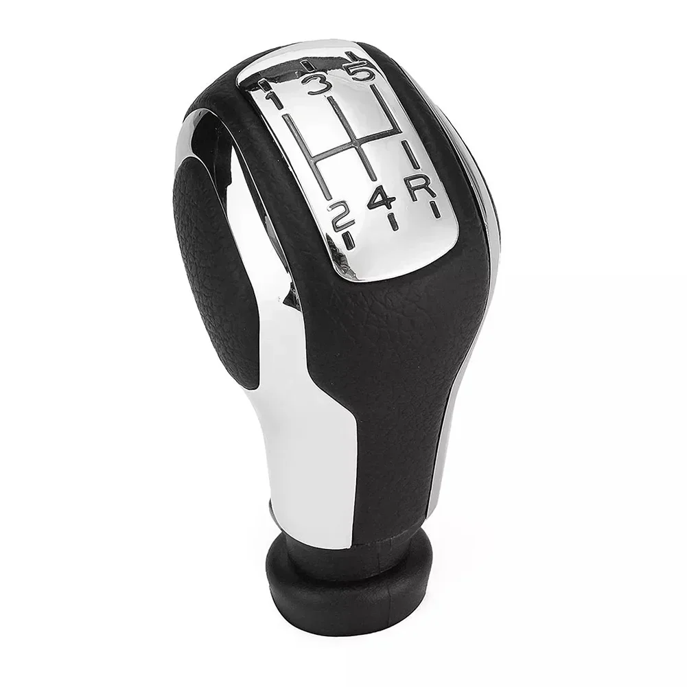 

Perfect Fit 5 Speed Shift Knob Car Gear Knob Sleek Design Smooth Shifting Aftermarket Replacement Black & Chrome