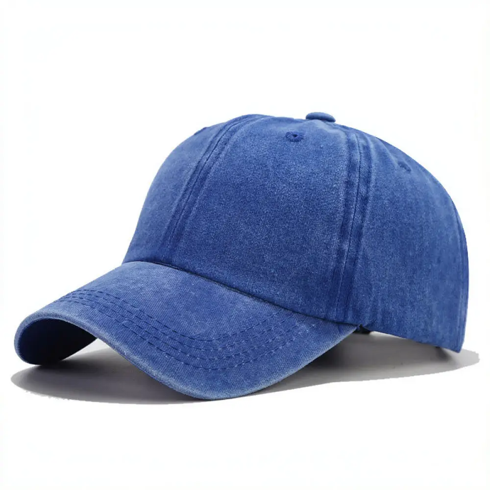 Gorra de Béisbol Retro Desgastada de Moda, Gorra de Algodón Ajustable, Estilo Denim Lavado, Transpirable, para Deportes al Aire Libre, Gorra de Protección Solar