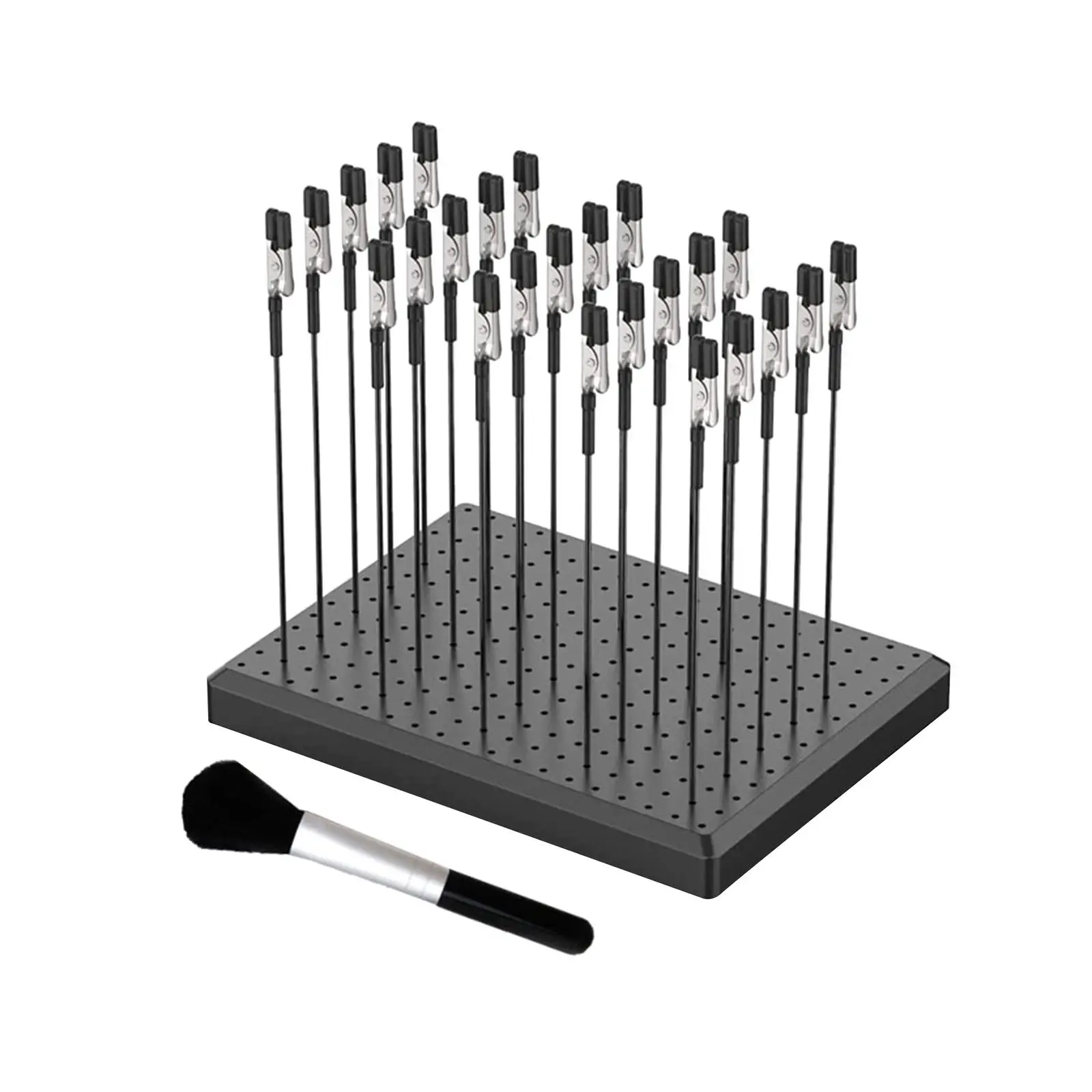 Painting Stand Base Holder and 10Pcs Alligator Clip Sticks Set Multifunctional Anti Slip Feet Modeling Tool with 9x14 Holes